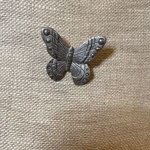 Pewter Butterfly Brooch